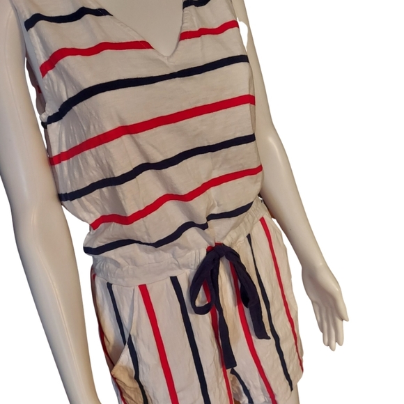 Vineyard Vines For Target Striped Sleeveless Cotton V Neck Romper - Picture 4 of 16